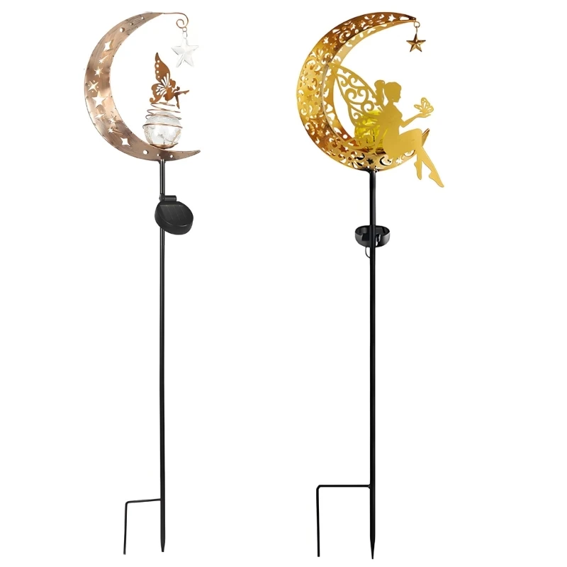 Energy Efficient Outdoor Solar Pathway Lighting Moon Weather Resistant