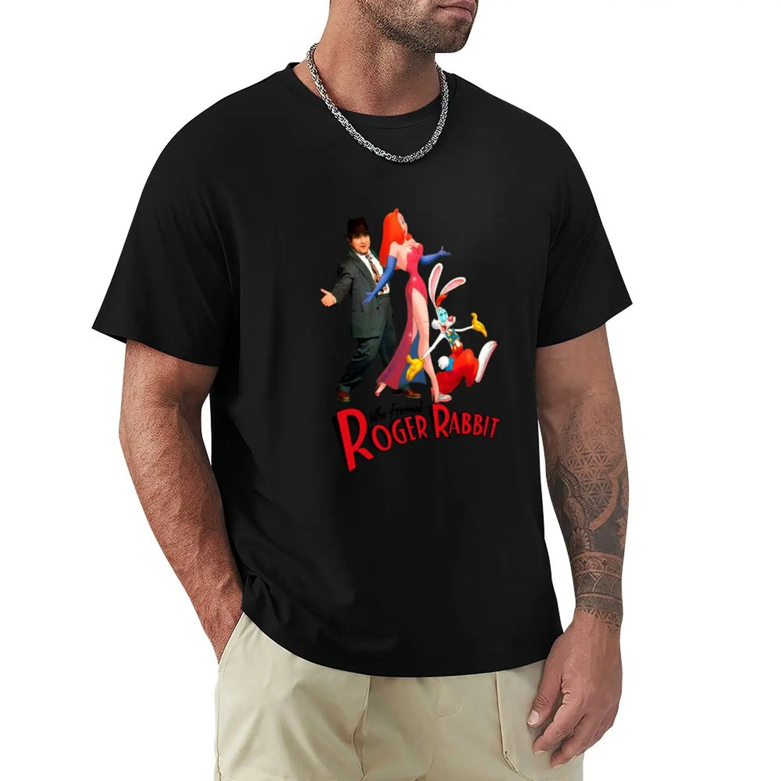 

Who Framed Roger Rabbit V2 Poster T-Shirt Plus Size Summer Casual T-Shirt