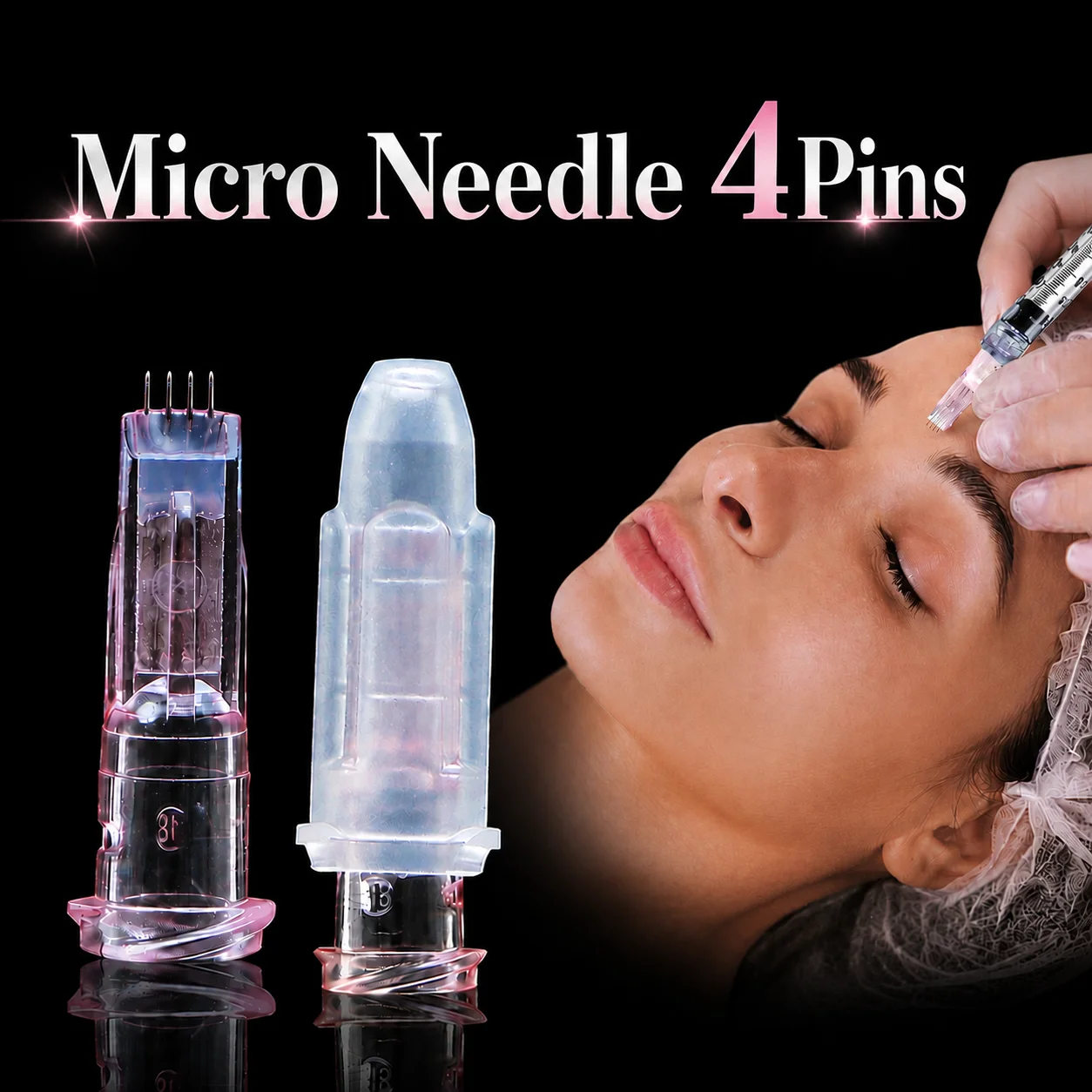 10Pcs Good Reviews Pink Nano Soft 4 Pin Mirco Needle Injection Sterile 34G Multi Painless Needle Tattoo Needle with Good Quality