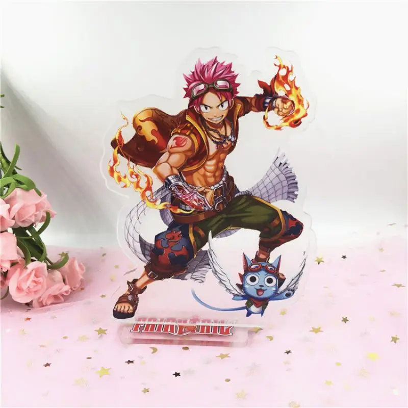 Anime Cartoon Fairy Tail Natsu Erza Gajeel Lucy Double-Sided Acrylic Ornaments Creative Bedroom New Ornaments Decoration Gifts