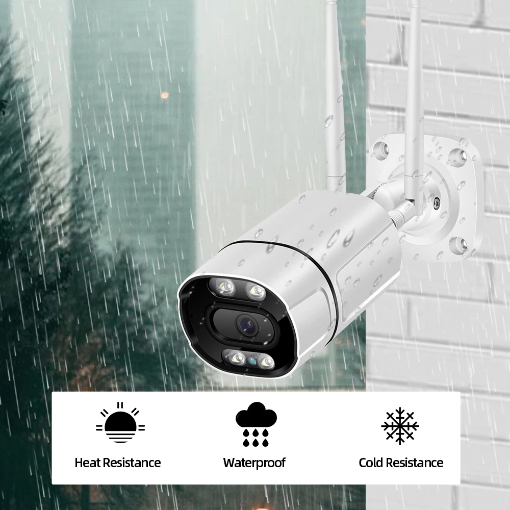 Tuya Smart Life HD 5MP Waterproof Outdoor Audio IP Camera P2P WiFi Security Camera Bullet CCTV Surveillance Camera Metal Shell