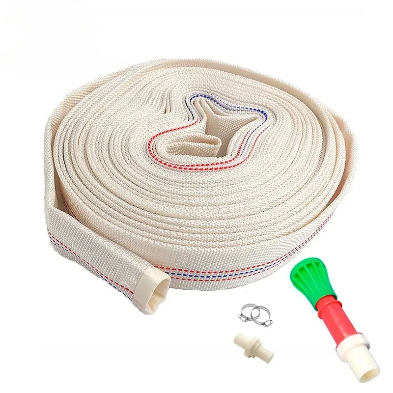 

NuoNuoWell 1" 1.2'' 1.5'' 2'' Garden Canvas Hose Agricultural Heavy Duty Irrigation Drip Belt Vegetable Fruit Watering Fire Hose