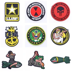 1PCS US Army Logo Shoe Charms PVC Shoe Decorations for Clogs Sandals Wristband Buckles Accessories Unisex Gifts
