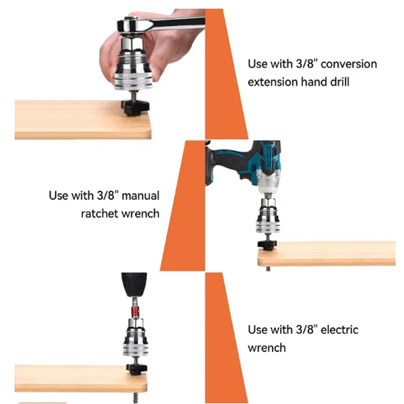 Convertidor Universal de manga de llave eléctrica, herramienta de llave de accionamien,10 a 19mmto multifuncional