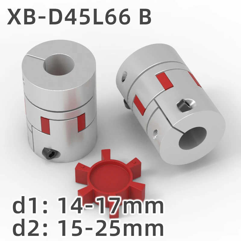 

XB D45L66B Three Jaws Coupler Aluminium Plum Flexible Shaft Coupling Motor Connector CNC Flexible Couplings 15mm-22mm