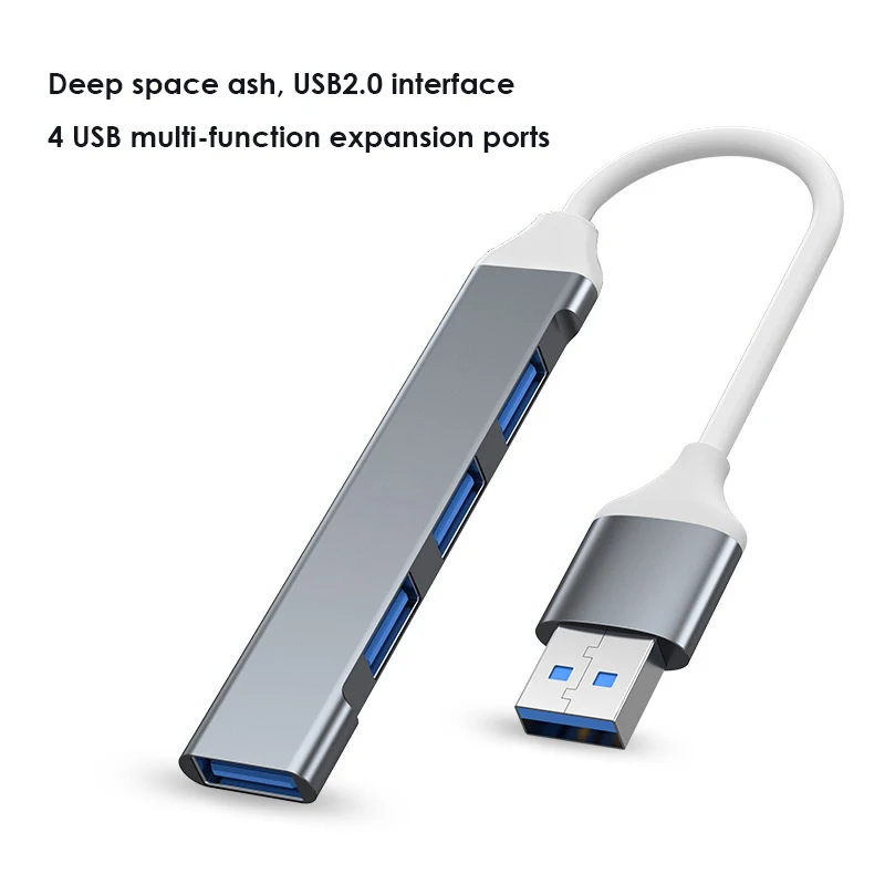 1/2/3PCS 3.0 Hub USB Hub 4 Port High Speed Type c Splitter 5Gbps For PC Computer Accessories Multiport HUB 4 USB 3.0 2.0 Ports