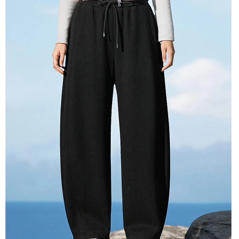 

Faionable Casual Men's Straight Leg Sweatpants Autumn Winter New Sle Korean Version Loose Fit Polyester Blend Trousers