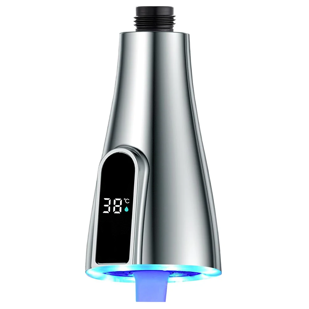 Pull Out Kitchen Faucet Nozzle G12 with LED Digital Water Temperature Display and Two Spray Modes Designed for Kitchen Sink Use view 6