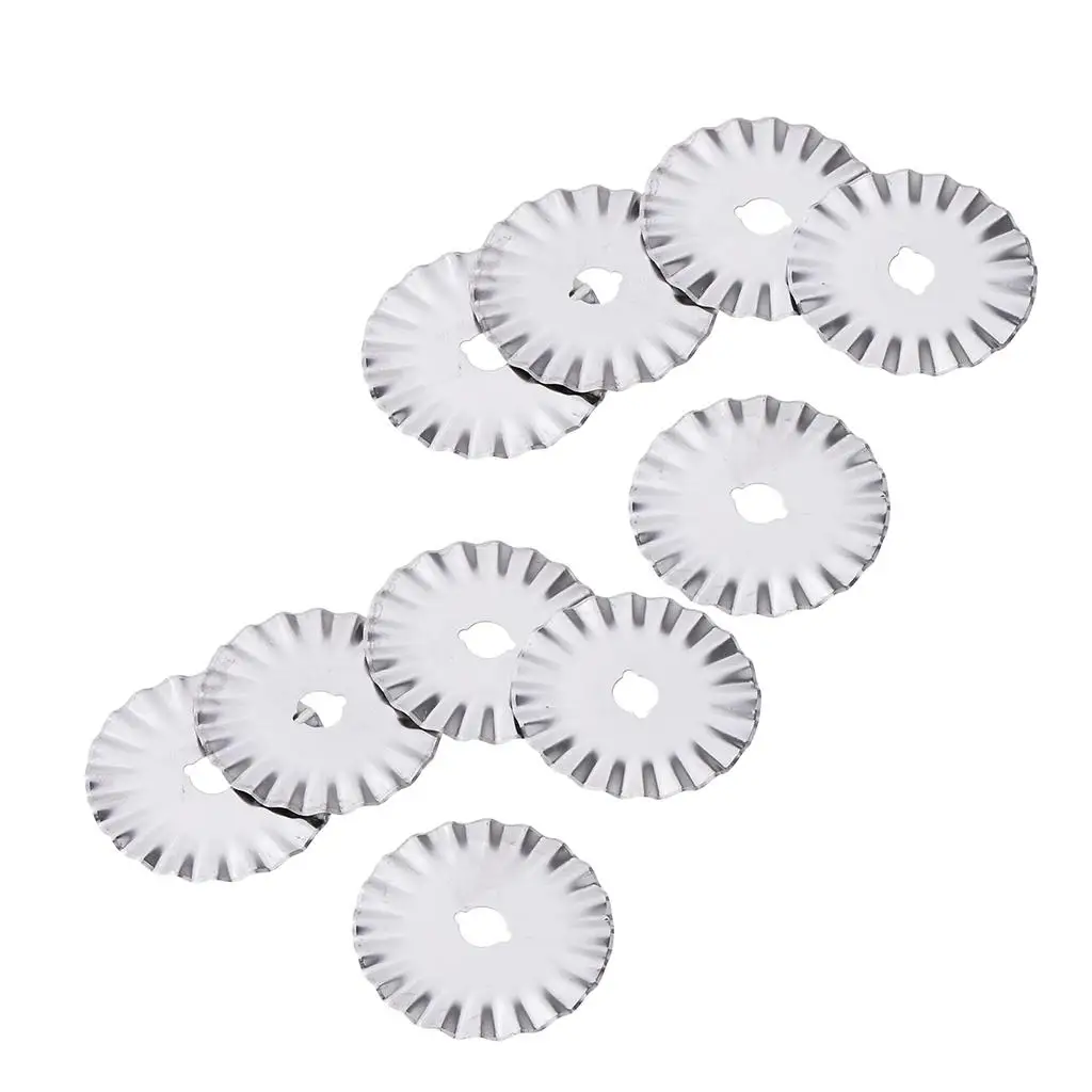 10 Pieces Decorative Rotary Replacement Pinking Blade 45 Refill