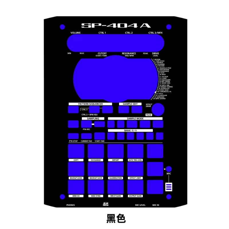 Filme do painel do amostrador Roland sp-404a, adesivo colorido Roland, pode ser personalizado