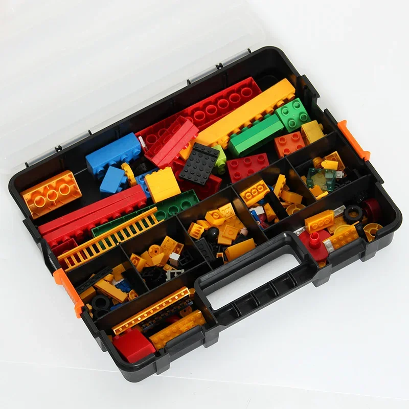 Tool Box Organizers and Storage Plastic Container Compartment Adjustable Detachable Chest Case for Tool Hardware Fastaner Screw