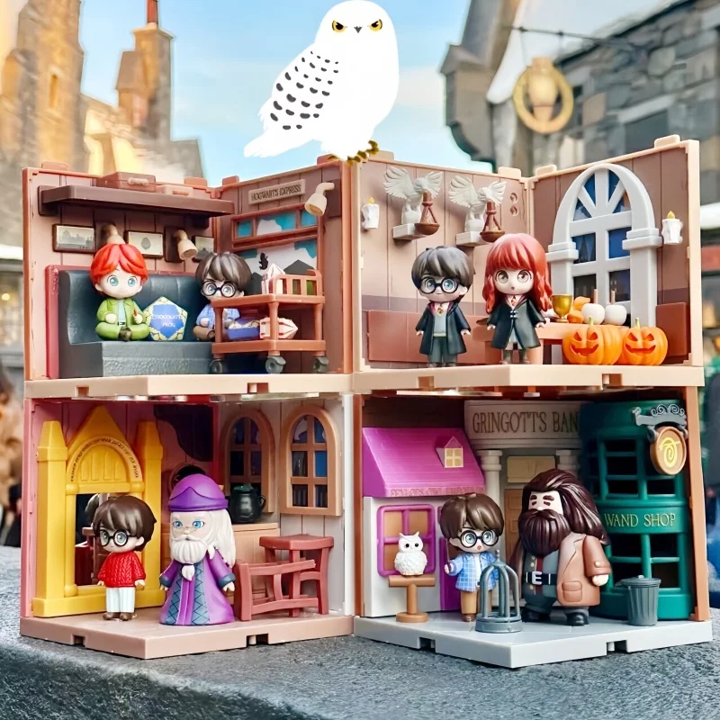 

Горячая культура Mozao Гарри Поттер и серия каменных волшебников, креативные миниатюрные сцены «сделай сам», украшение комнаты, подарки и украшения