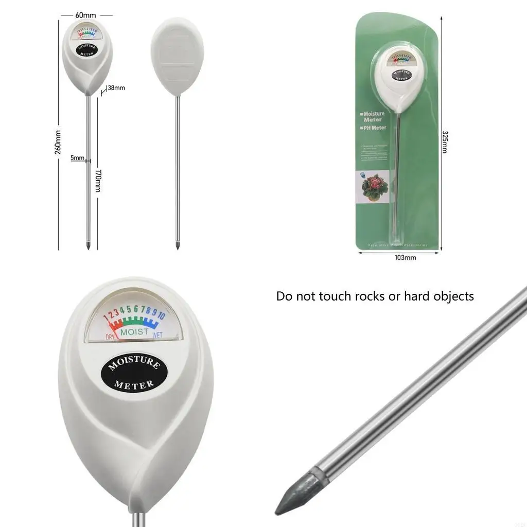 G92C Soil Hygrometer for Gardening Farming Indoor & Outdoor Plants No Battery