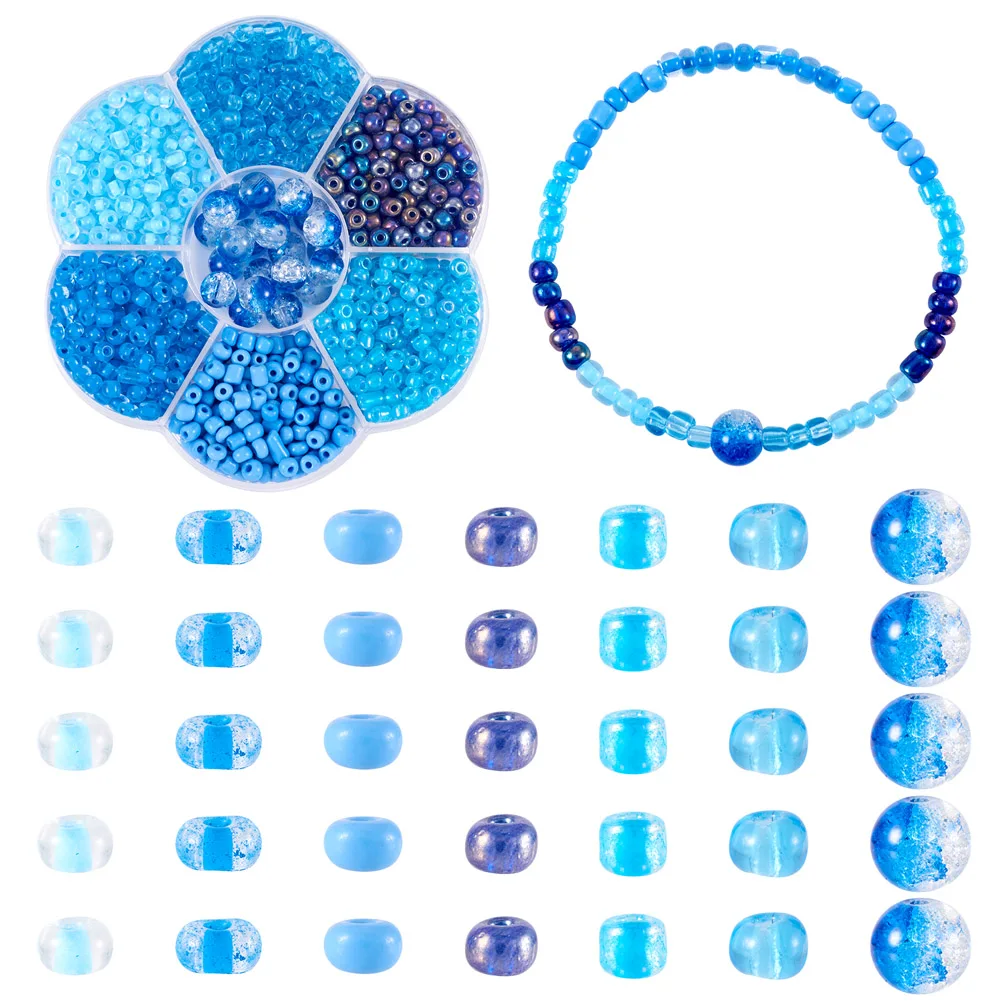 

1/Set Glass Seed Beads Kit Round Spacer Bead For DIY Earrings Bracelet Necklace Jewelry Making Accessories Supplies