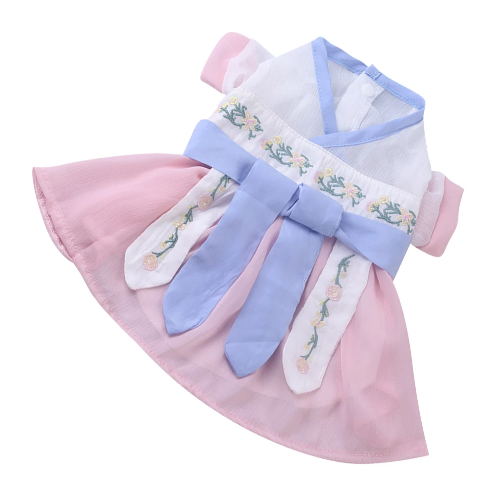 

Cute Cat Dog Hanfu Dress Chinese Style Skirt Pet Clothes Decorative Traditional Elegant Good Workmanship Long Wear Party Daily