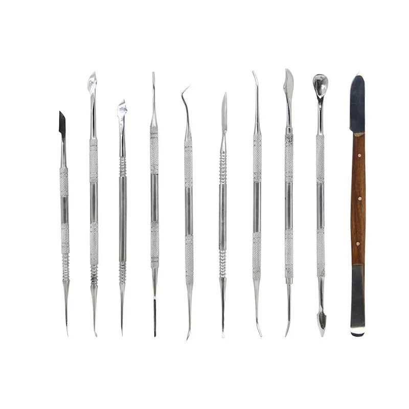 

10pcs/set Dental Spatula Plaster Knife Practical Versatile Teeth Wax Carving Tool Set Teeth Whitening Kit Dentistry Supplies