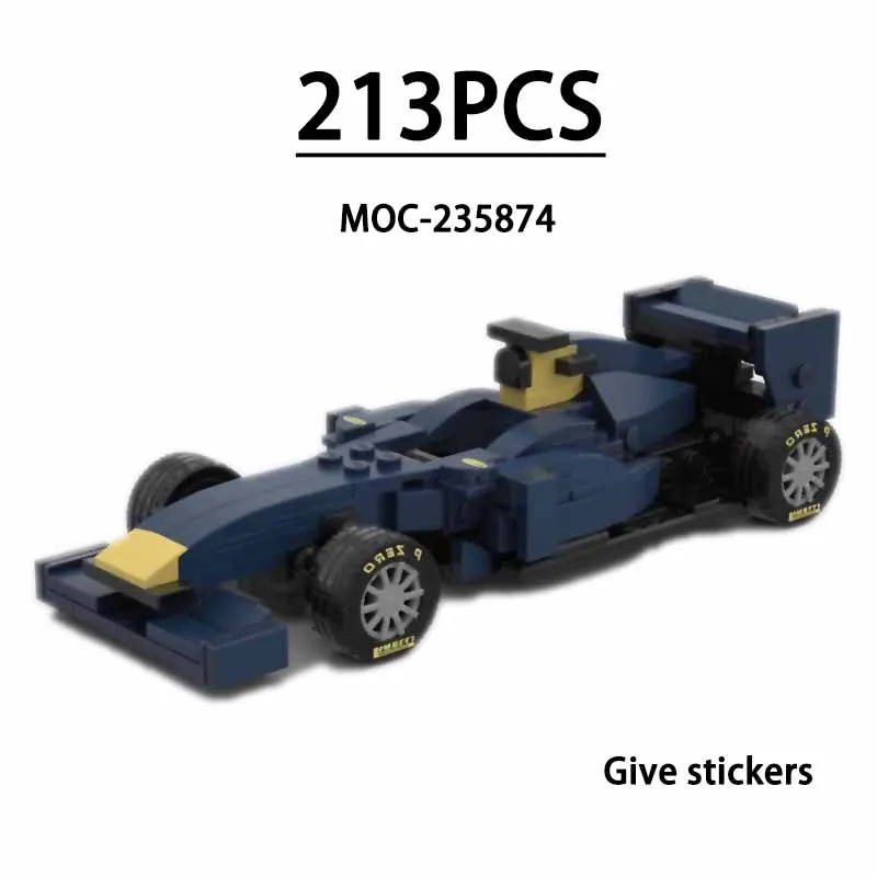 moc-235874-f1-rb7-レーシングカーモデル、156ピース、ステッカー付き、子供の誕生日プレゼント、クリスマスビルディングブロックおもちゃ