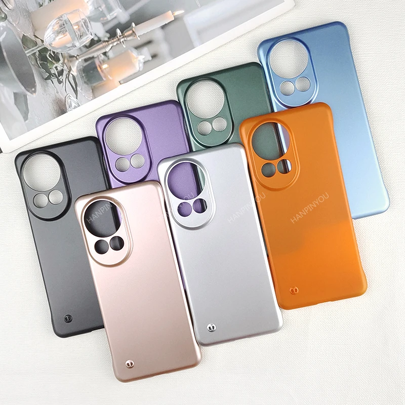 Luxury Cases For Huawei nova12 nova 12 Pro Ultra Lite 12s Active 12Pro Anti-fingerprint Metallic Paint Borderless Hard PC Cover