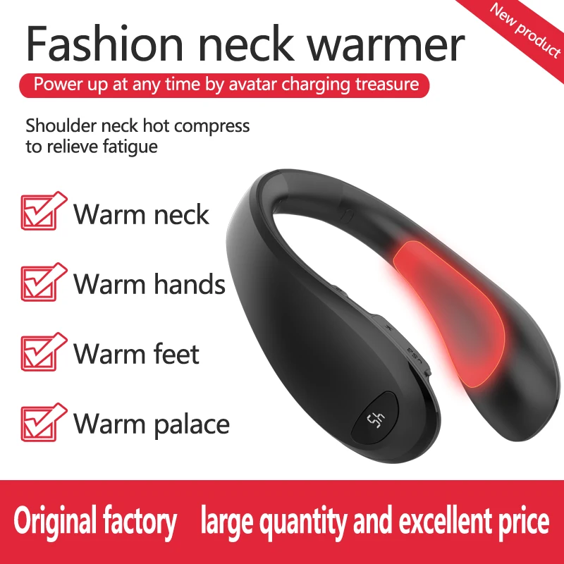 Bendable Neck Warmer 4 In 1 Electric Hanging Neck Heater Digital Display 3 Heat Levels Electronic Scarf Tool For Shoulder Neck