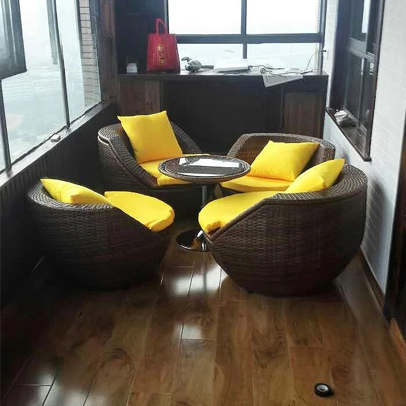 

Balcony small tables and chairs Internet celebrity leisure lazy small apartment High Quality