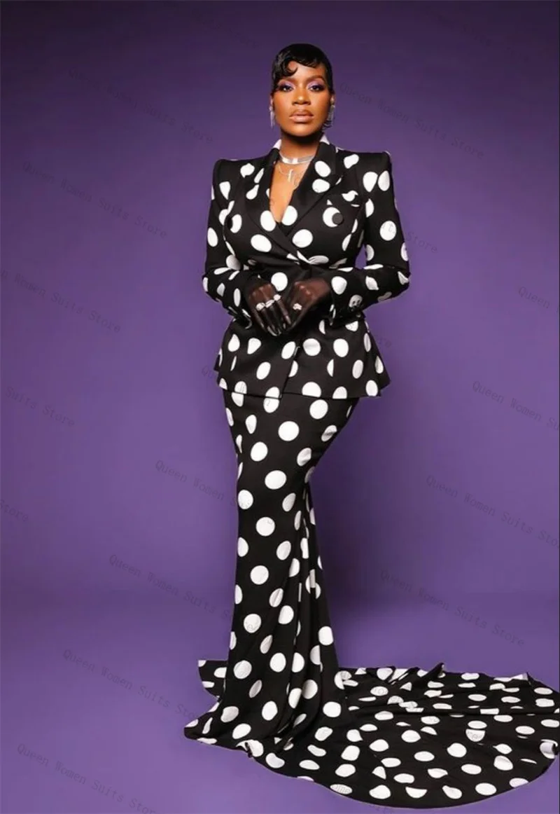Black White Women Suit Skirt Set 2 Piece Blazer+Prom Dress Formal Office Lady Jacket Luxury Wedding Bride Coat Customized