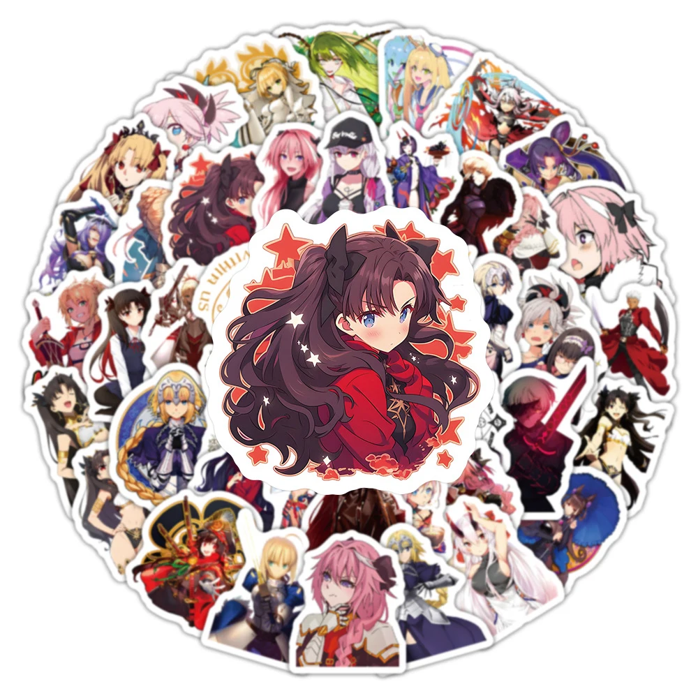 10/30/50/100pcs Fate/Grand Order Anime Game Stickers Cute Cartoon Girl Decals Water Bottle Luggage Phone Graffiti Sticker Decor