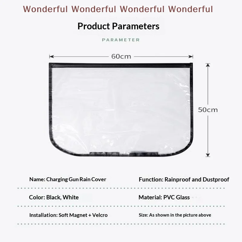 EV Charging Port Rainproof Cover Dustproof Weather Resistant Durable Guard for Electric Vehicle Outdoor Long Term Parking
