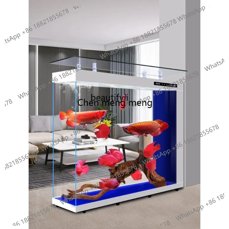

LHY26 ss Fish tank living room new intelligent partition entrance medium and large light luxury high-end floor rectangleSS 8617