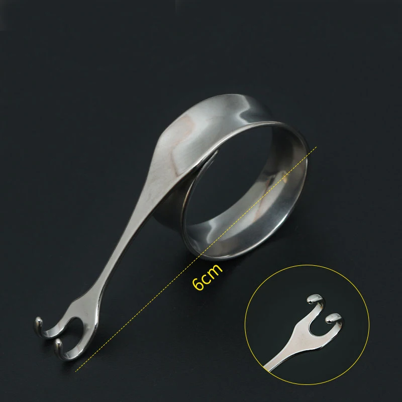 Stainless steel double eyelid eyelid pull hook nasal cavity guide eye bag shaping self-help ring pull hook rake type single and