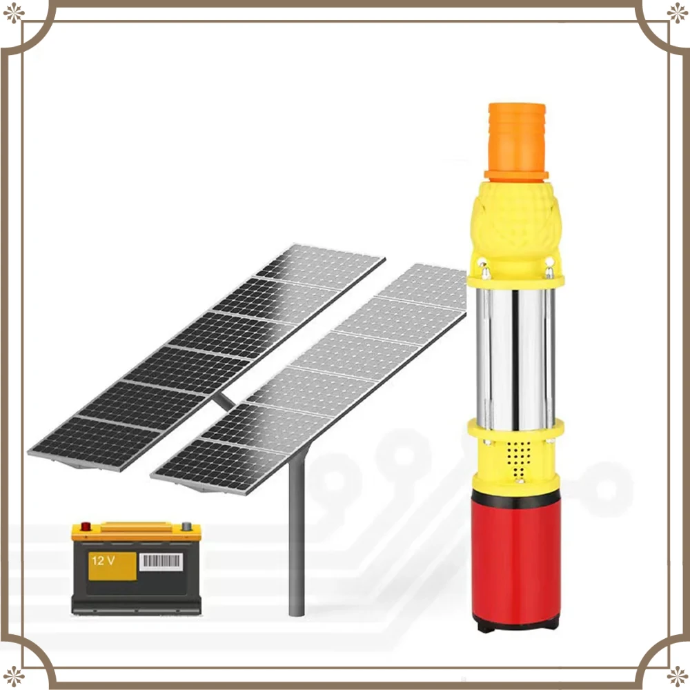 300W24V 750W 48V Solar Brushless Water Pump With Built MPPT Function Solar PV Drilling Well Submersible Pump