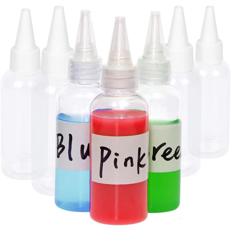 100Pcs 10ml/20ml/30ml/50ml/100ml Clear Plastic Dropper Bottles Applicator With Twist Top Cap For Hair Oils Lotion Makeup Liquid