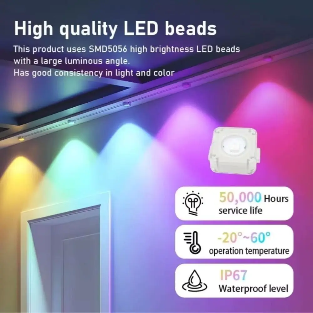 Decorative Lights Waterproof RGB Lights Smart App Remote Control String Lights Bluetooth IP67 LED Lights Christmas Decor