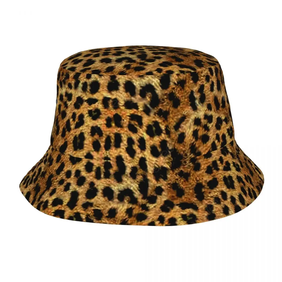 Fashion Leopard Pattern Texture Bucket Hats Men Women Cheetah Camouflage Outdoor Sun Summer Fisherman Cap