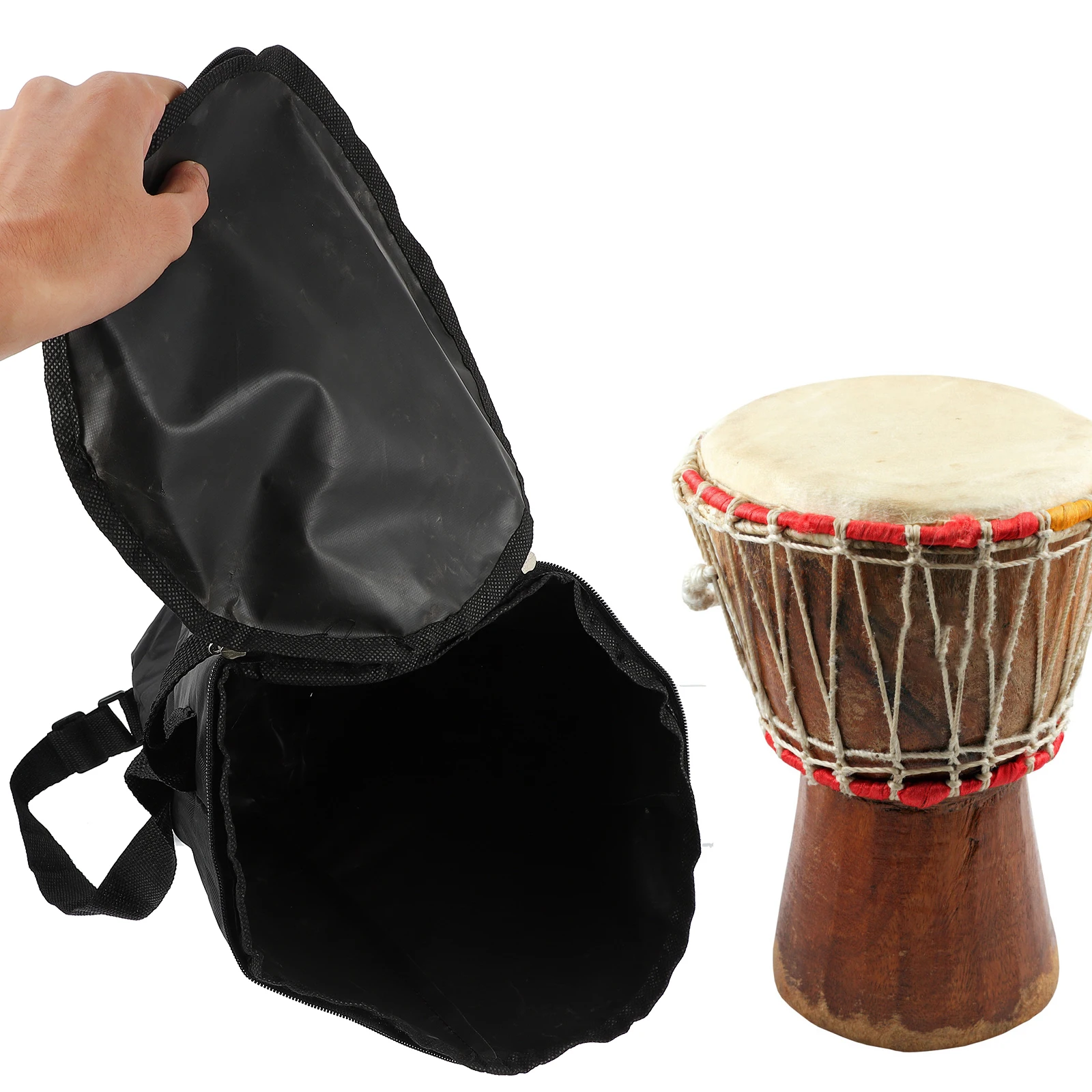 

Cloth African Drum Kit Musical Instrument Storage Cymbal Bag Backpack Miss Travel