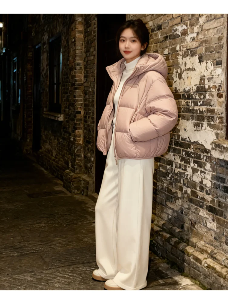 

Новая утепленная женская куртка-пуховик с капюшоном и воротником-стойкой, большие размеры, осенне-зимняя, в корейском стиле