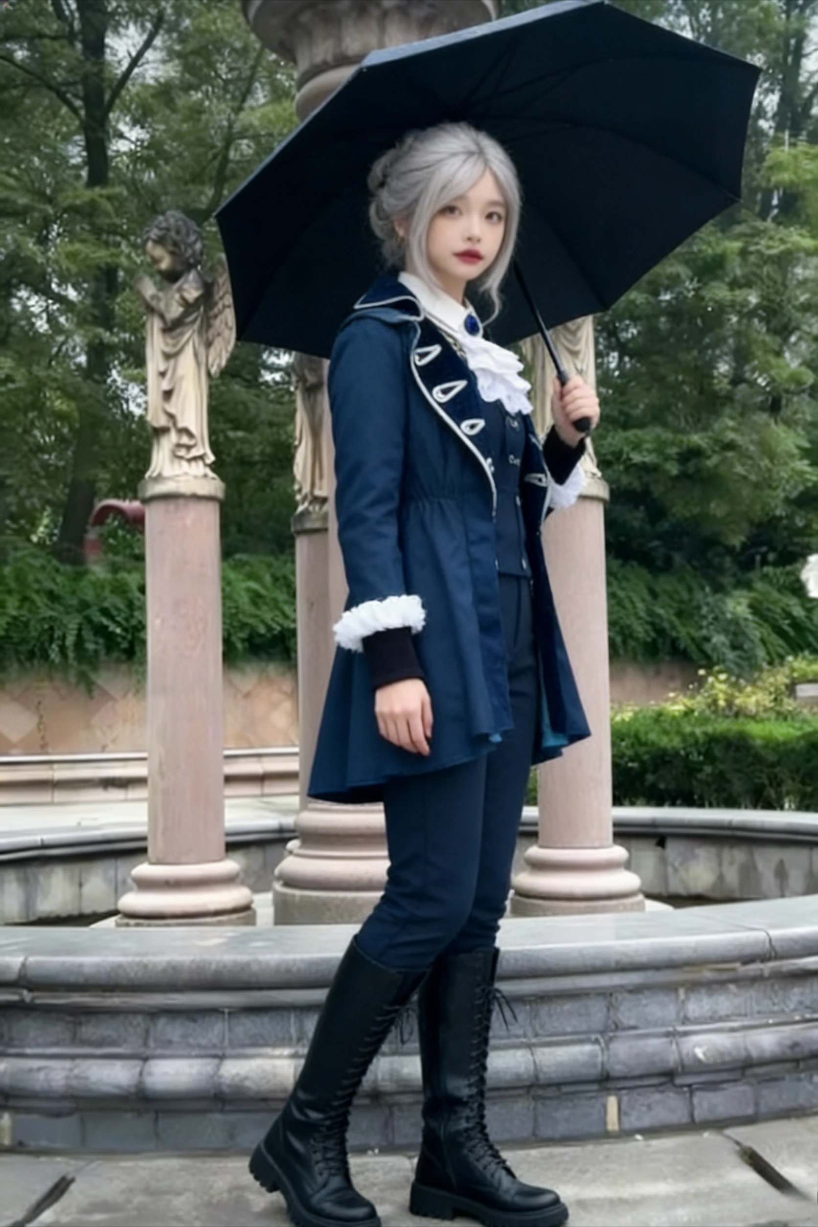 ชุดคอสเพลย์ Vertin Game Reverse:1999 Vertin Winter Plush Bucket ชุดคลุมขนสัตว์ฤดูหนาวสำหรับผู้หญิง พร้อมวิกผม