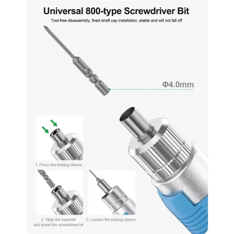 

ABMI-T01 Rotating Storage Holder Compatible Multi-Speed Adjustable Torque Electric Screwdriver Set For Mobile Phone Repair Tools