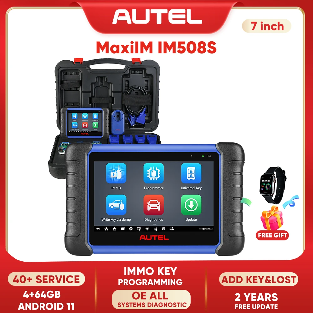 2025 Autel MaxiIM IM508S XP400PRO IMMO Key Programmer Pro 7inch Key Fob Programming Auto Diagnostic Tool 4+64GB Android 11