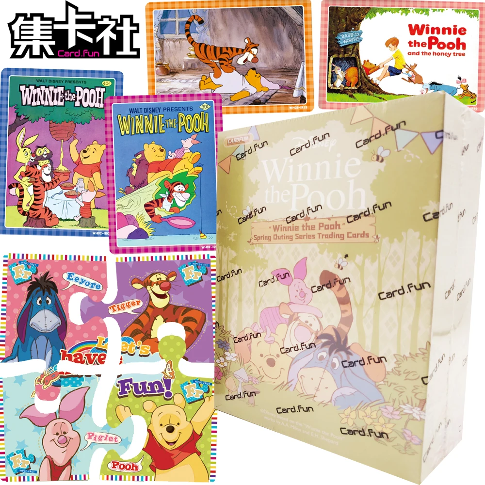 

New Card.fun Winnie The Pooh Collection Cards Animation Classic Hand Drawn Animal Friends Warm Daily Life Cards Kid's Toys Gifts