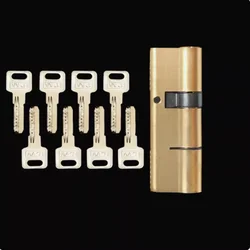 Door Cylinder Biased Lock 65 70 80 90 115mm Cylinder AB Key Anti-Theft Entrance Brass Door Lock Lengthened Core Extended Keys