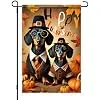 Thanksgiving Fall Dachshund Dog Garden Flag 12x18 Inch Decor jjp