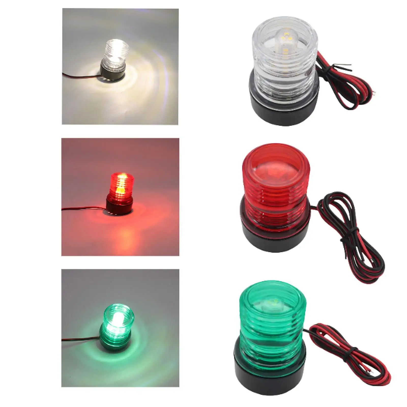 

Boat Navigation Light Waterproof 360 Degrees Universal Screw Mount Lamp Sailing Signal Yacht Anchor Light for Speedboats