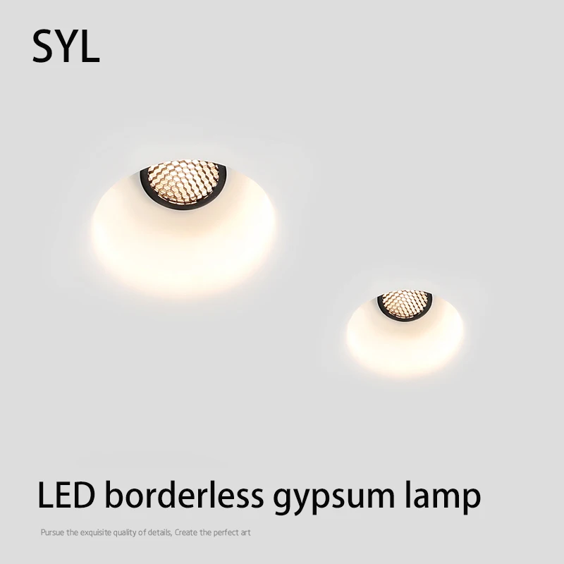 LED 보더리스 석고 램프 임베디드 스포트라이트 COB 스퀘어 천장 조명, 심플 7W10W 다운라이트 110V220V 스팟 거실 가정용