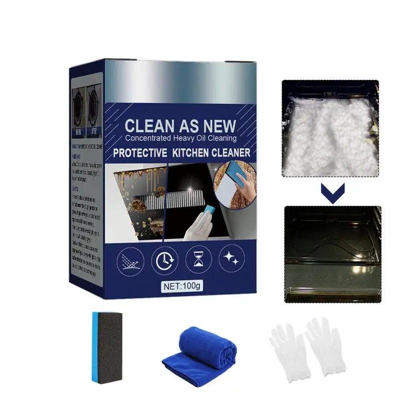 100g Powerful Kitchen Cleaner Cleaning Effectively Remove Kitchen Stains Sports Shoe Whitening Powder All-Purpose Cleaning