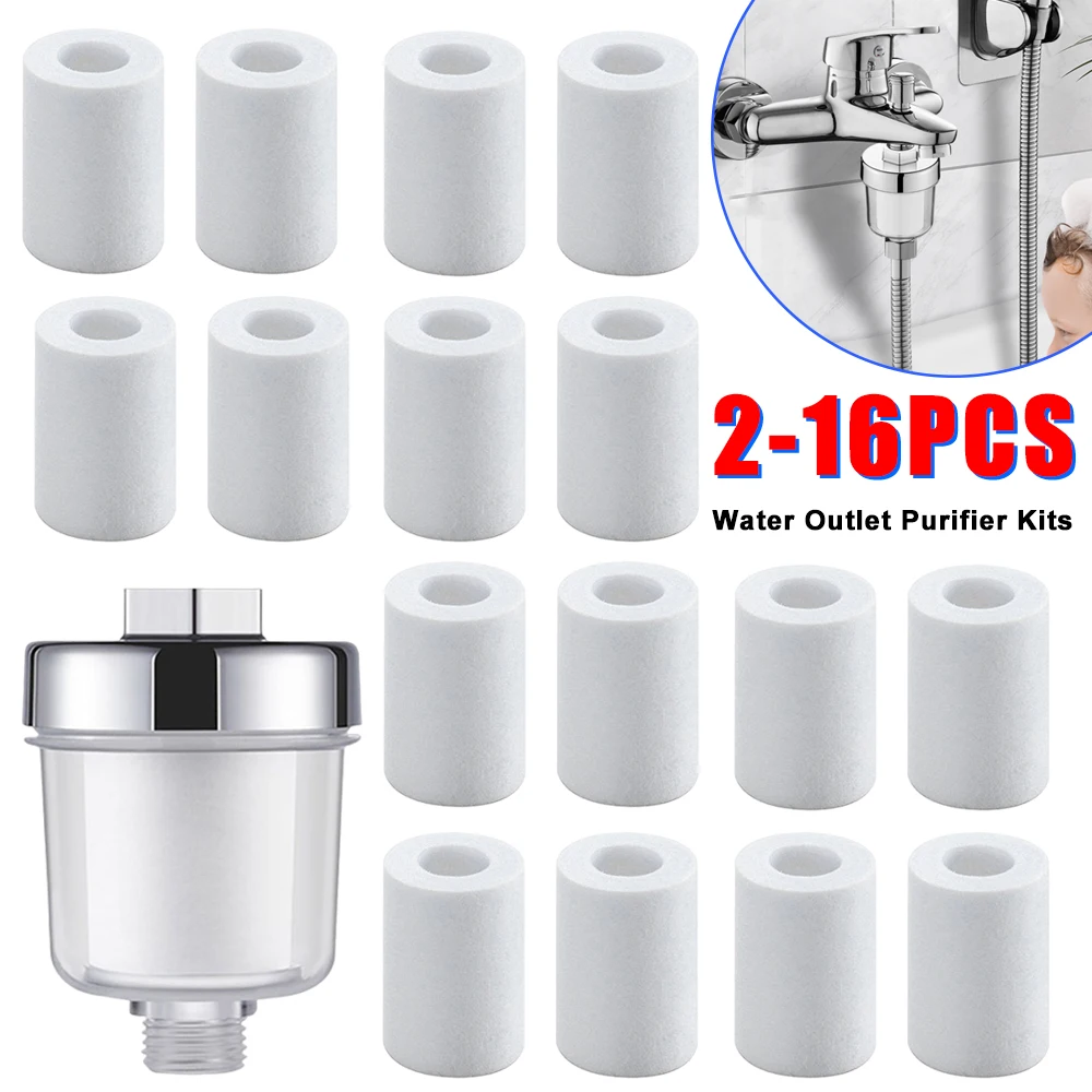 1-18pcs Water Purifier Filter Tap Universal For Kitchen Bathroom Shower Household Filter PP Cotton High Density Filter Practical