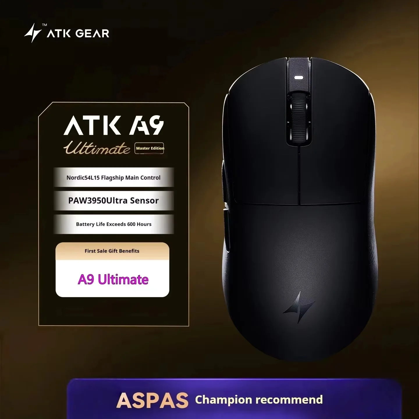 ATK A9 Ultimate Mouse Tri Mode A9ultra Max Paw3950ultra ワイヤレス
