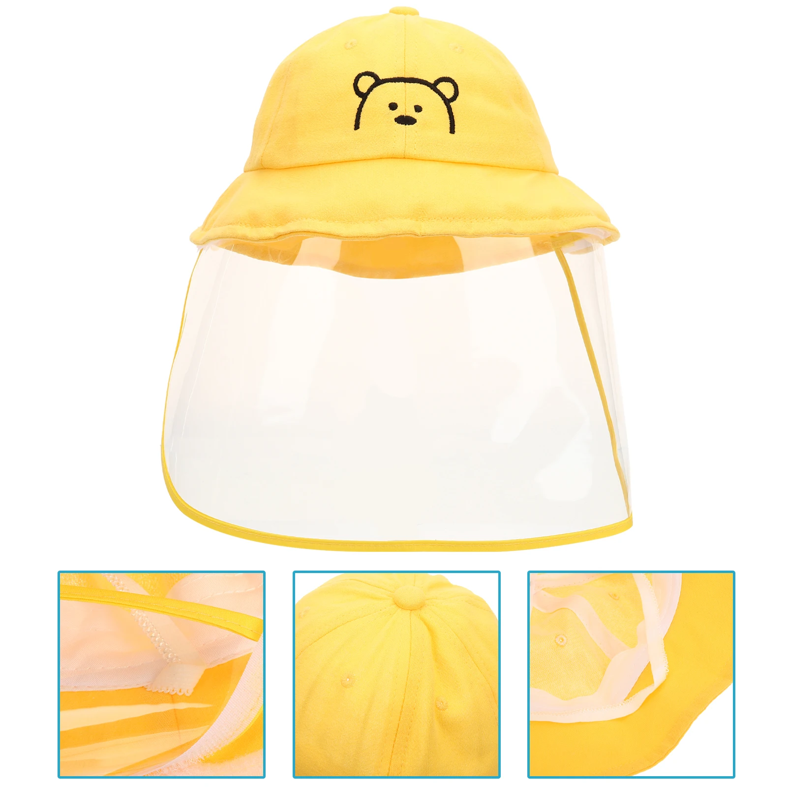 قبعة شمس للفتيات الصغيرات قبعة دلو صفراء للأطفال الصغار لحماية الوجه وخفيفة الوزن وسهلة التخزين #2