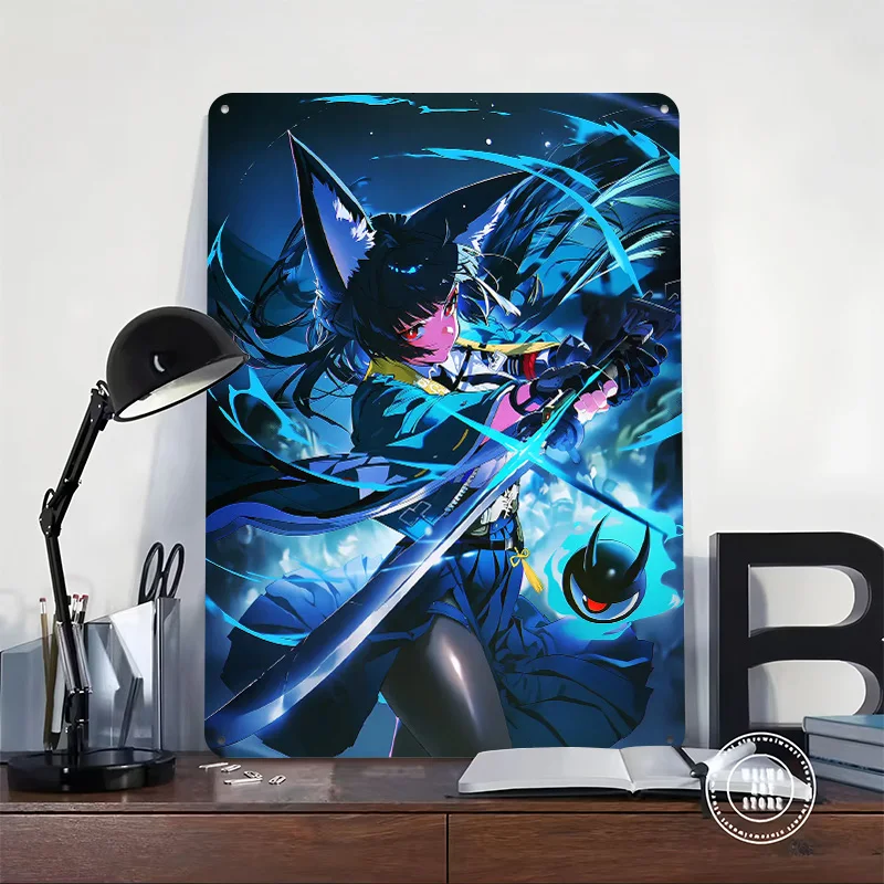 Zenless Zone Zero Game Art 3D Texture Metal Poster Customized Wall Art Tin Sign Gift for Mancave Living Room Decoration Bedroom