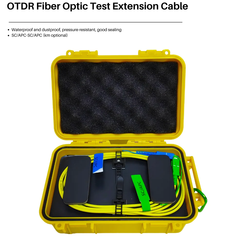 Imagem -02 - Otdr Dead Zone Eliminator Mini sc Apc-sc Apc Anéis de Fibra Fibra Ótica Otdr Caixa de Cabo de Lançamento 1km 2km sm 1310 1550nm 500m