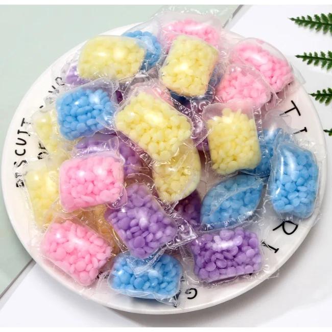 10Pcs Water-soluble Film Leaving Fragrance Beads Scent Booster in-Wash Clean Clothes Care Laundry Lavender Fragrance Beads